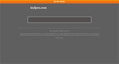 Desktop Screenshot of leafpen.com